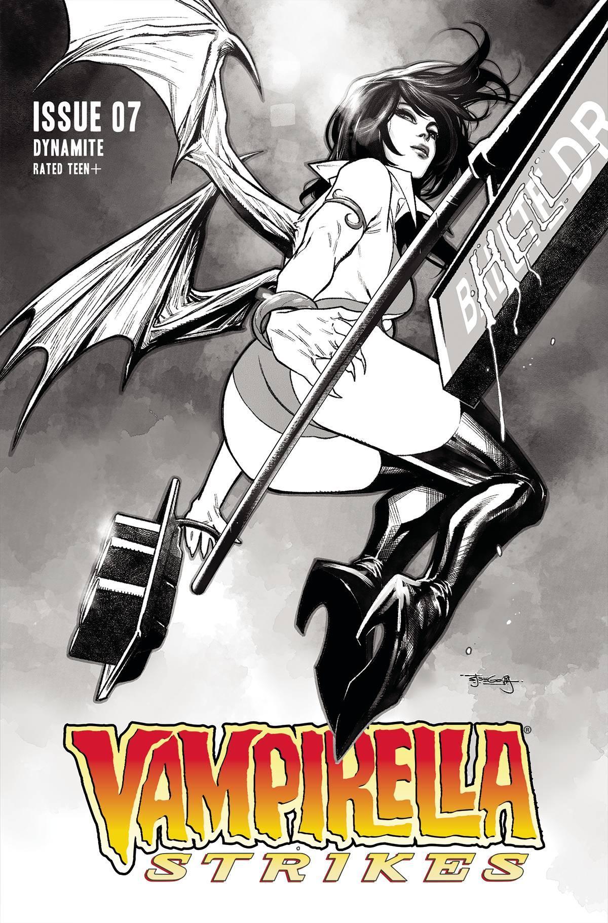 VAMPIRELLA STRIKES VOL 3 #7 CVR H 20 COPY INCV SEGOVIA B&W - Kings Comics