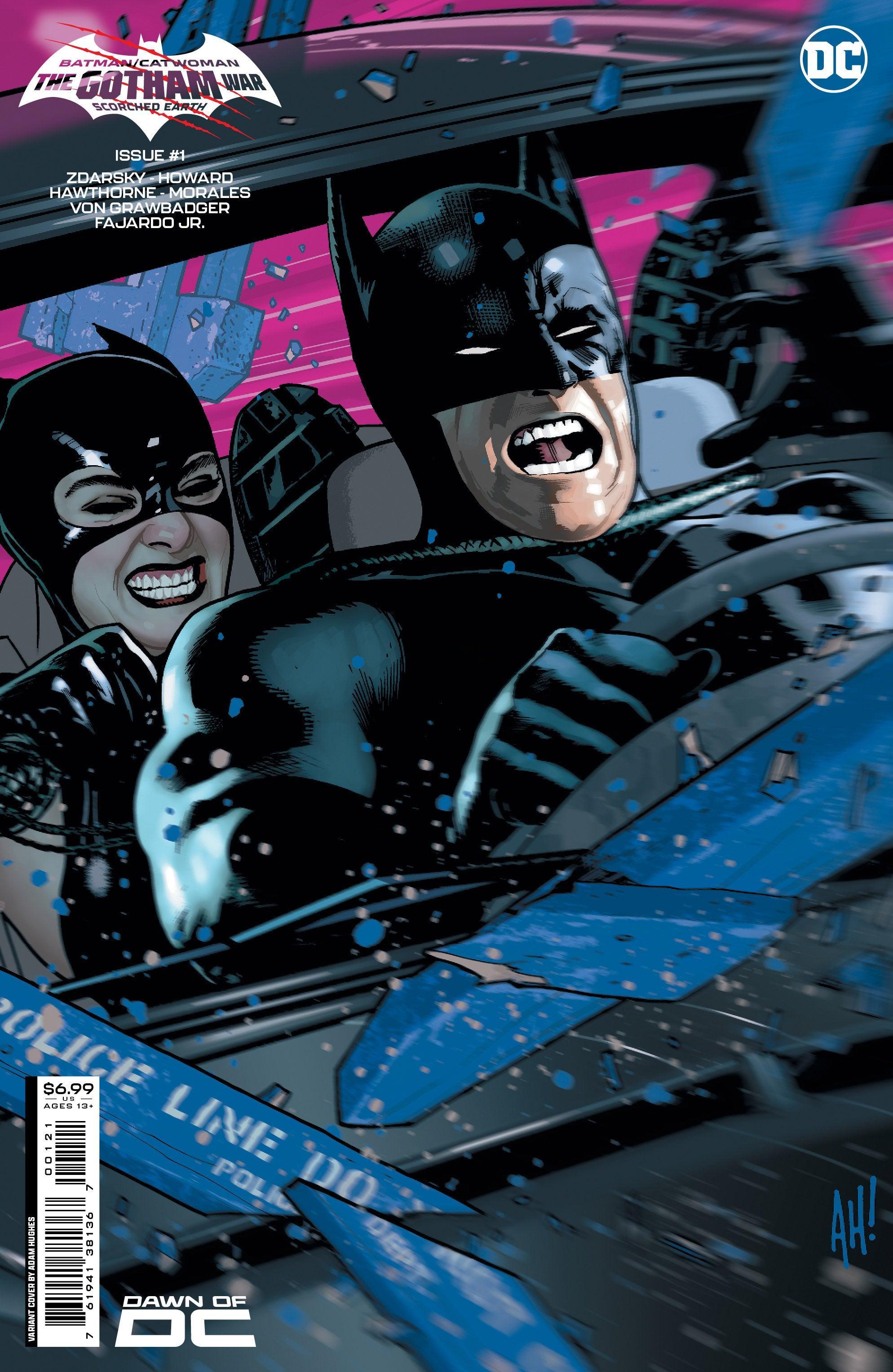 BATMAN CATWOMAN THE GOTHAM WAR SCORCHED EARTH (2023) #1 (ONE SHOT) CVR B ADAM HUGHES CARD STOCK VAR - Kings Comics