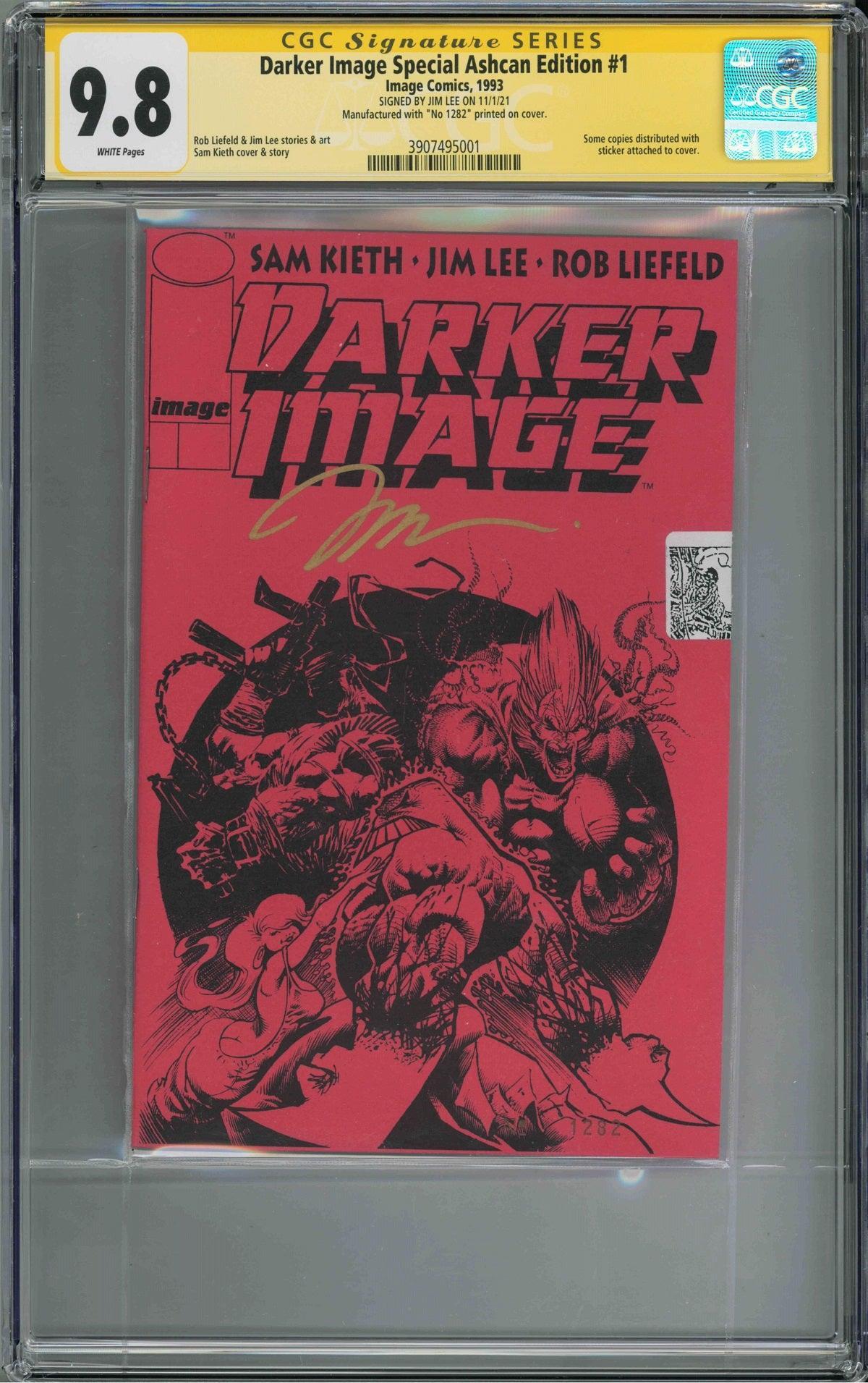 CGC DARKER IMAGE SPECIAL ASHCAN EDITION #1 1993 RARE STICKER VERSION (9.8) SIGNATURE SERIES - SIGNED BY JIM LEE - Kings Comics