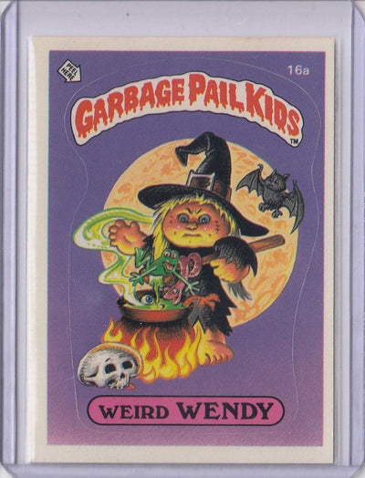 1985 GARBAGE PAIL KIDS GPK SERIES 1 #16A WEIRD WENDY