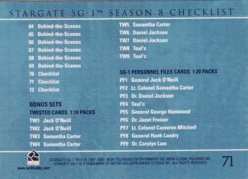 STARGATE SG-1 SEASON 8 BASE CARD SET - Kings Comics