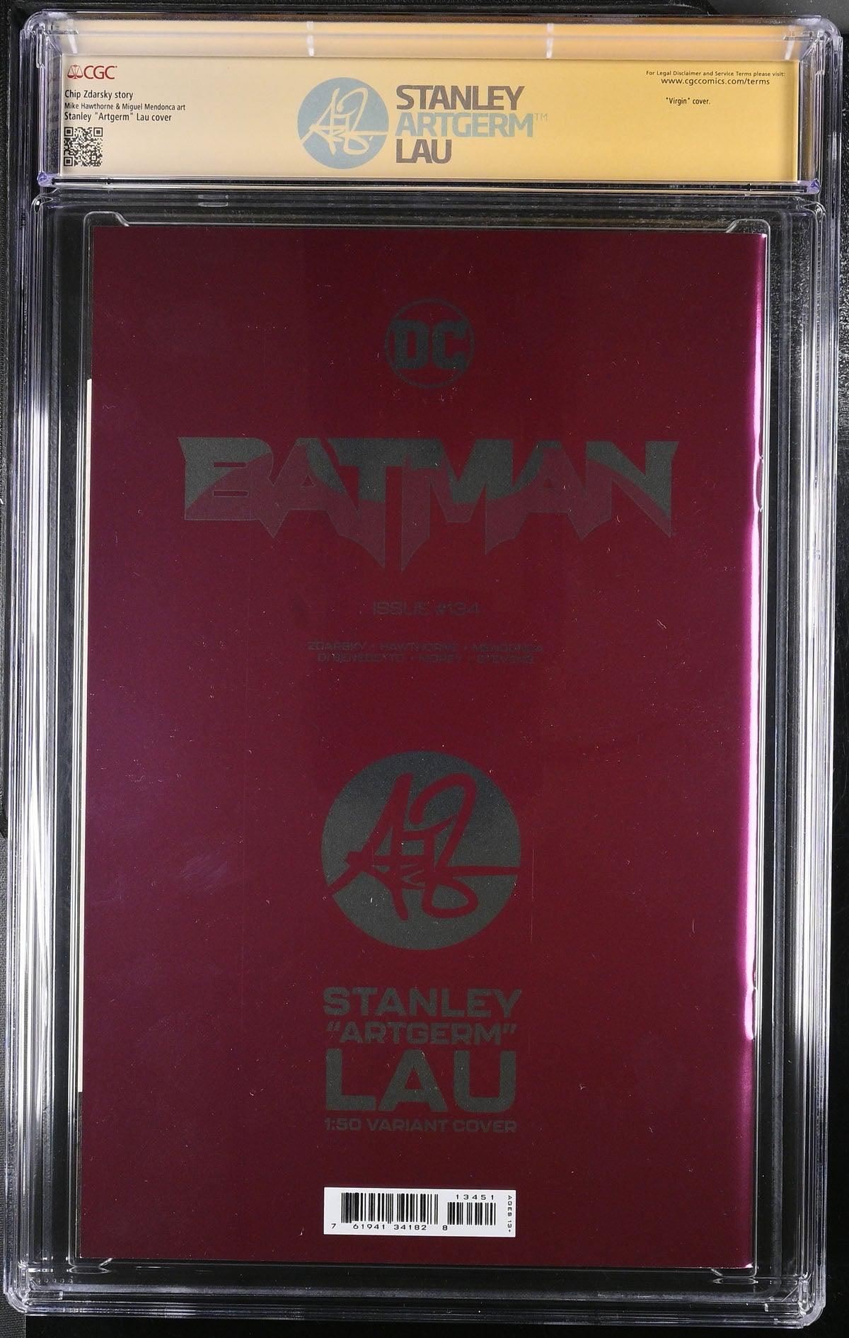 CGC BATMAN VOL 3 #134 1:50 LAU FOIL EDITION B (9.8) SIGNATURE SERIES - SIGNED BY STANLEY "ARTGERM" - Kings Comics