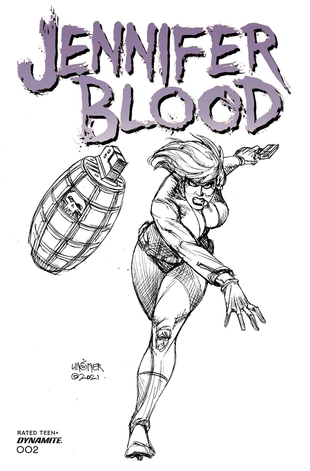 JENNIFER BLOOD VOL 2 #2 CVR G 15 COPY INCV LINSNER B&W - Kings Comics