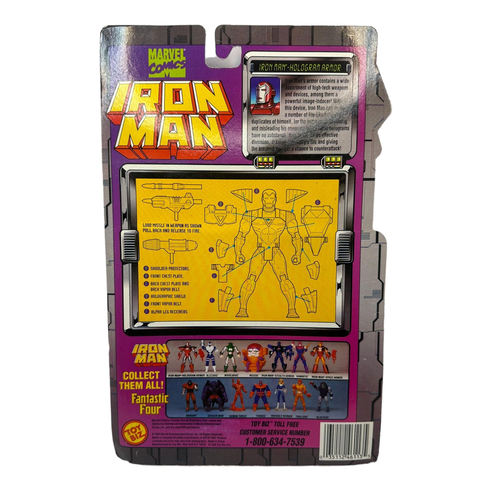 1995 TOYBIZ IRON MAN SERIES 2 HOLOGRAM ARMOUR AF - Kings Comics