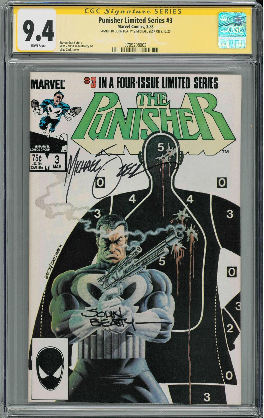 CGC PUNISHER LIMITED SERIES SET #1-5 (9.8) (9.4) (9.4) (9.6) (9.6) SIGNATURE SERIES - SIGNED BY JOHN BEATTY & MIKE ZECK - Kings Comics