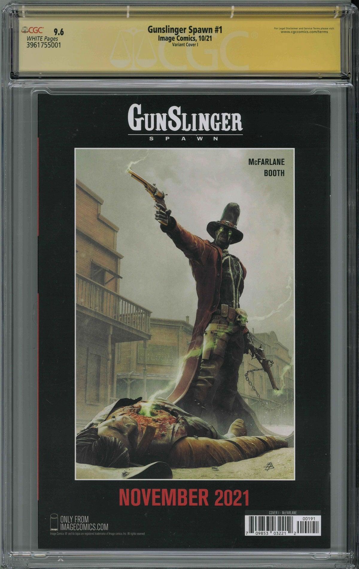 CGC GUNSLINGER SPAWN #1 COVER I 1:250 (9.6) SIGNATURE SERIES - SIGNED BY TODD MCFARLANE - Kings Comics