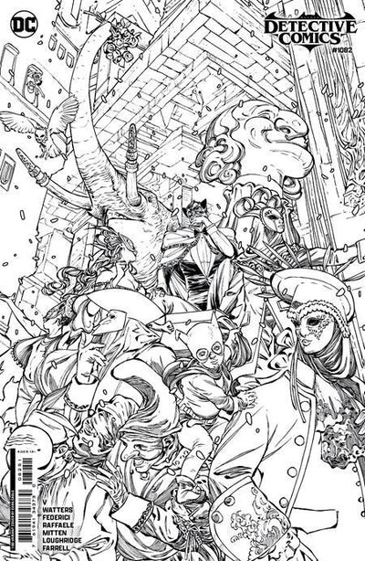 DETECTIVE COMICS VOL 2 (2016) #1082 CVR E INC 1:50 EVAN CAGLE B&W CARD STOCK VAR
