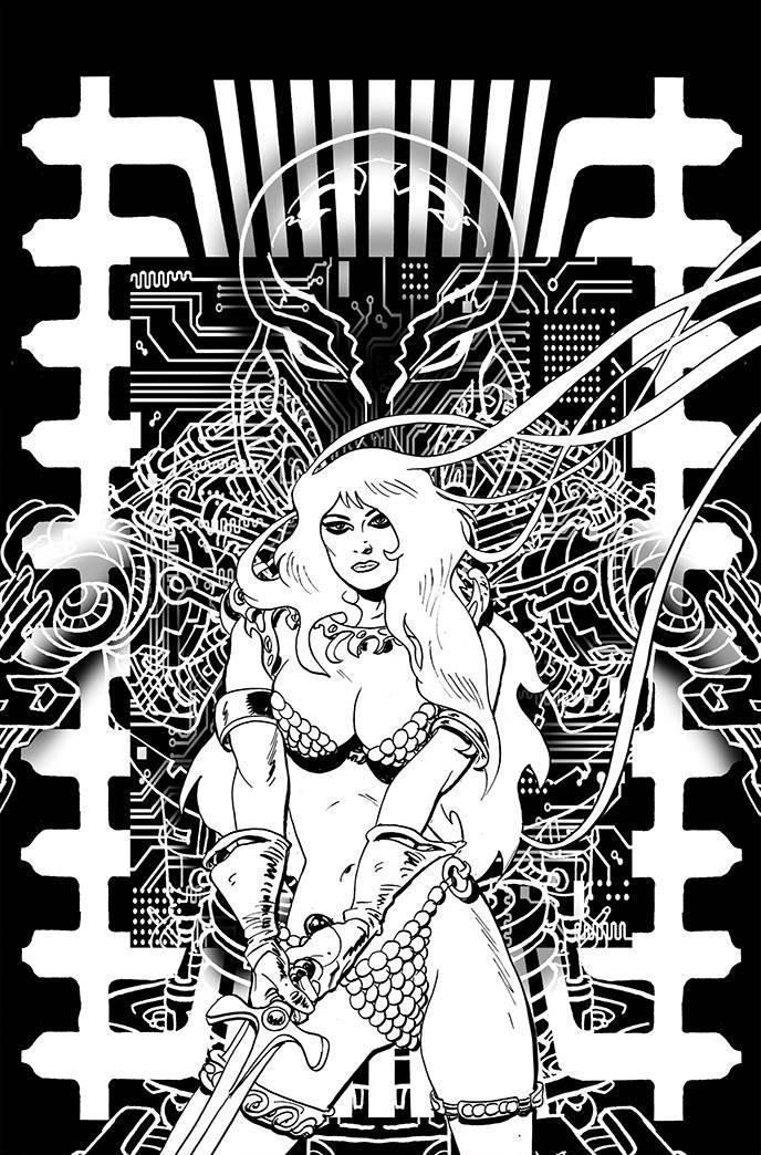 RED SONJA  #1 1982 ONE SHOT 7 COPY BROXTON B&W VIRGIN FOC INCV