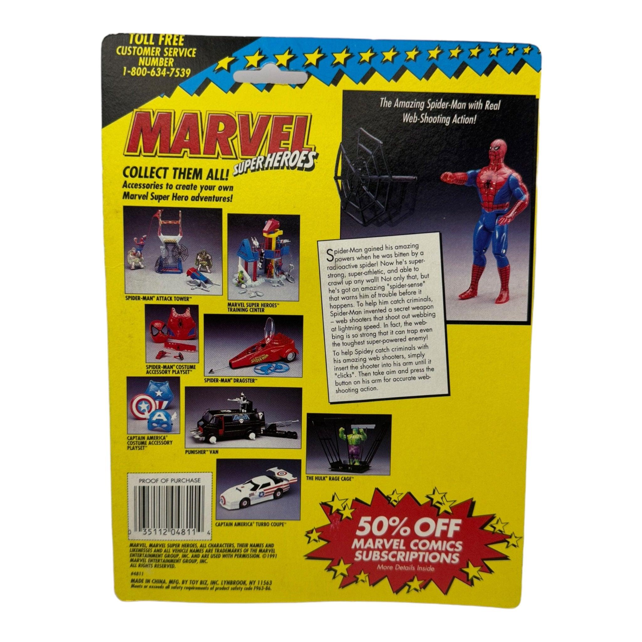 1991 TOYBIZ MARVEL SUPER HEROES SERIES 2 SPIDER-MAN AF - Kings Comics