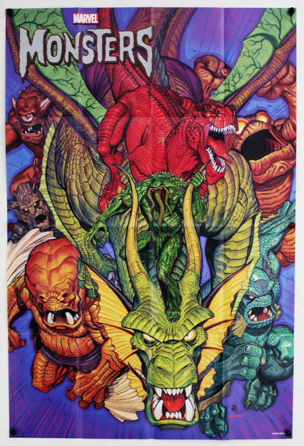 MARVEL MONSTERS 2019 NICK BRADSHAW FOLDED PROMO POSTER