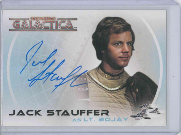BATTLESTAR GALACTICA AUTOGRAPH SIGNED #A3 JACK STAUFFER / LT. BOJAY