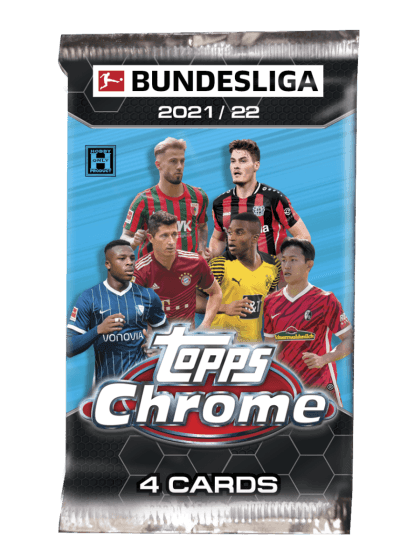 2022 TOPPS CHROME BUNDESLIGA SOCCER HOBBY CARD PACK