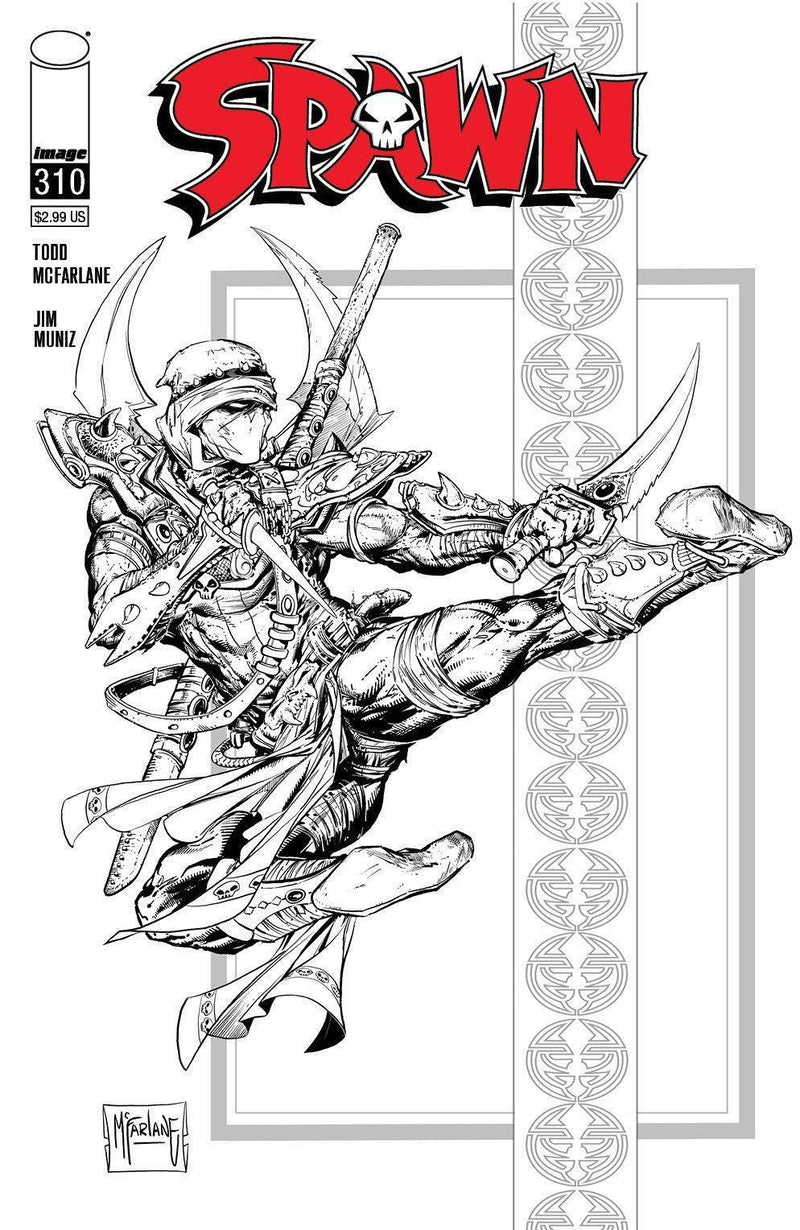 SPAWN (1992) #310 CVR D MCFARLANE B&W VAR