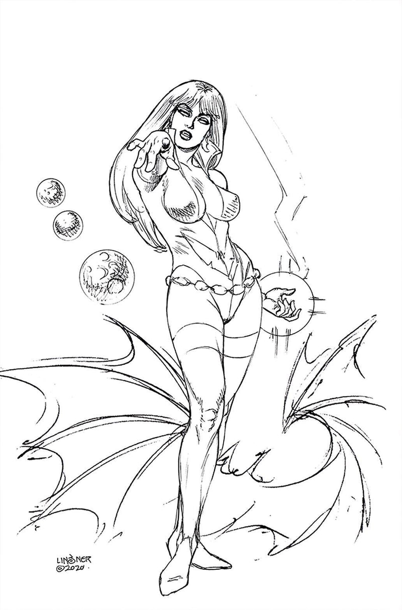 VAMPIRELLA DARK POWERS #3 30 COPY LINSNER B&W VIRGIN INCV