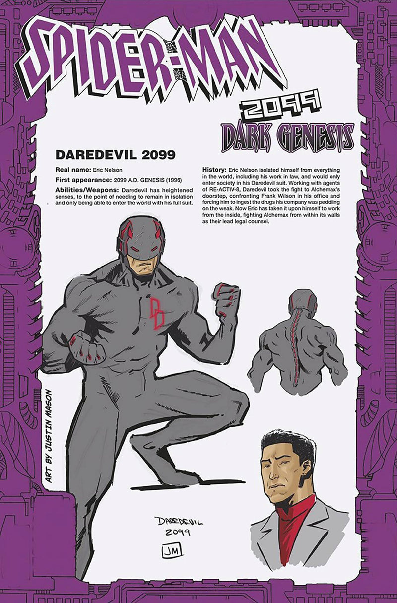 SPIDER-MAN 2099 DARK GENESIS (2023) #3 25 COPY INCV MASON HANDBOOK VAR