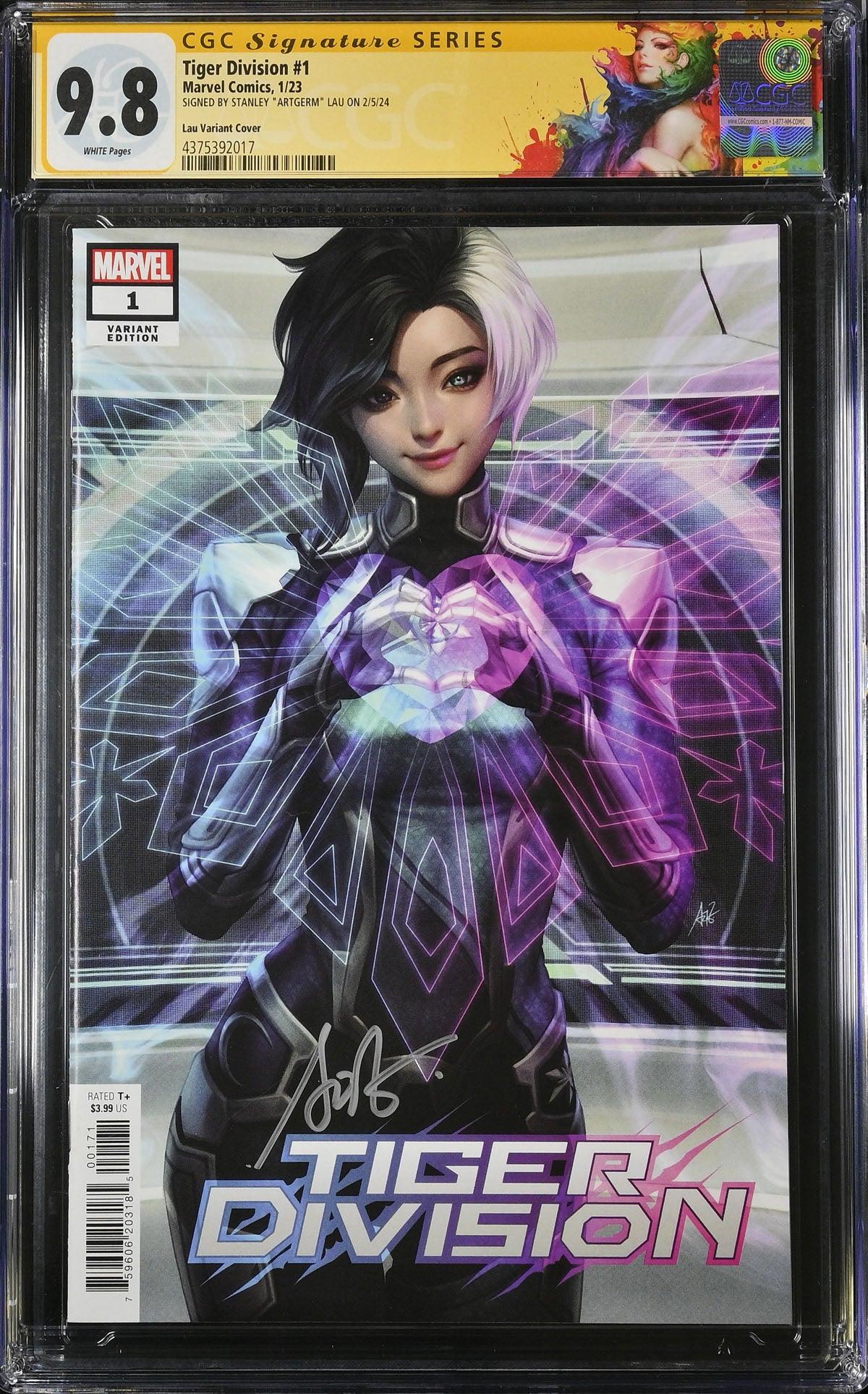 CGC TIGER DIVISION #1 LAU VARIANT (9.8) SIGNATURE SERIES - SIGNED BY STANLEY "ARTGERM" LAU - Kings Comics