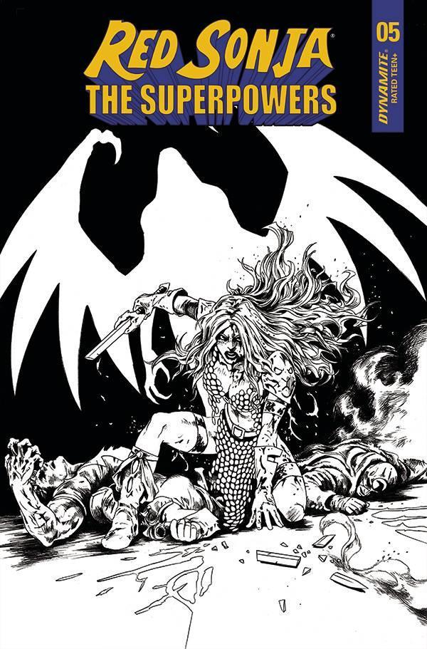 RED SONJA THE SUPERPOWERS #5 10 COPY LAU B&W INCV - Kings Comics