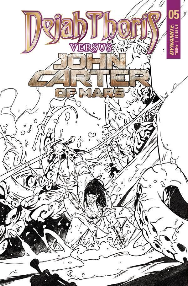 DEJAH THORIS VS JOHN CARTER OF MARS #5 CVR E 10 COPY INCV MIRACOLO B&W