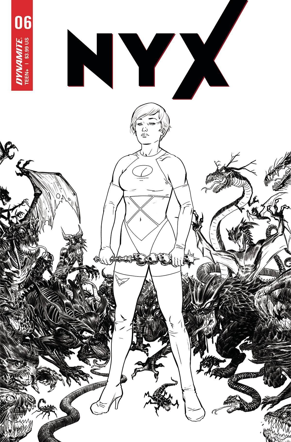 NYX (DYNAMITE) #6 CVR E 10 COPY INCV LOPEZ B&W - Kings Comics