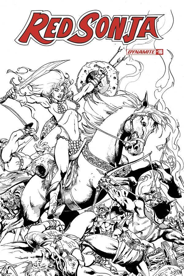 RED SONJA VOL 8 #16 CASTRO B&W FOC BONUS VAR