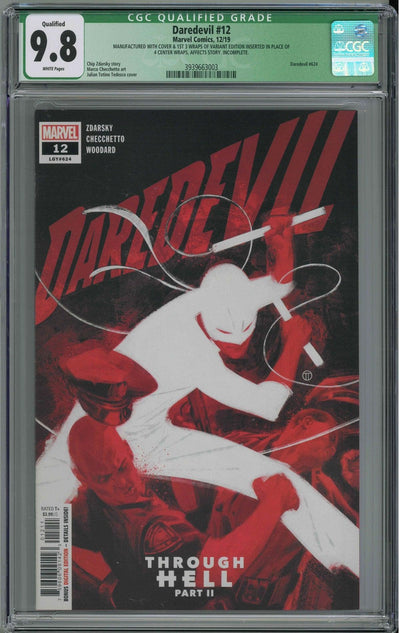 CGC DAREDEVIL VOL 6 #12 (9.8) ERROR/MISPRINT - RARE