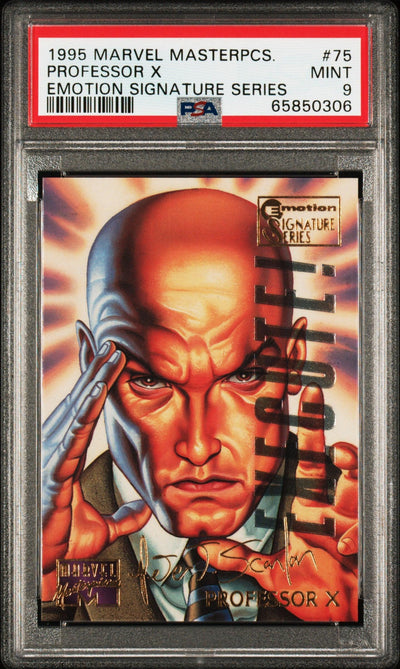 1995 MARVEL MASTERPIECES #75 PROFESSOR X EMOTION SIGNATURE SERIES PSA 9