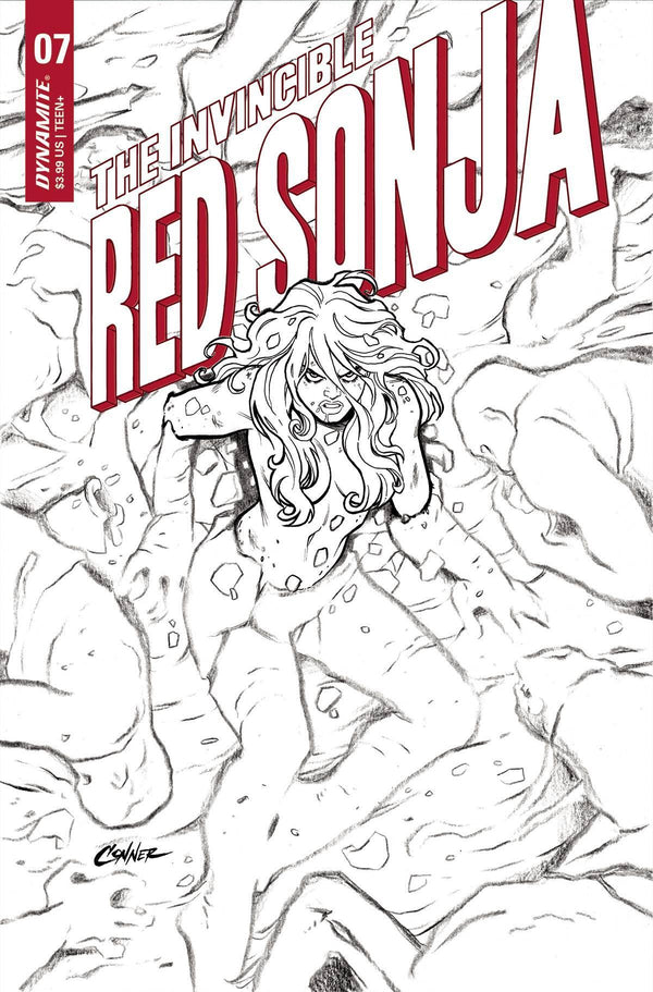 INVINCIBLE RED SONJA #7 CVR G 15 COPY INCV CONNER B&W