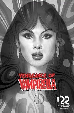 VENGEANCE OF VAMPIRELLA VOL 2 #22 CVR G 25 COPY INCV OLIVER B&W - Kings Comics