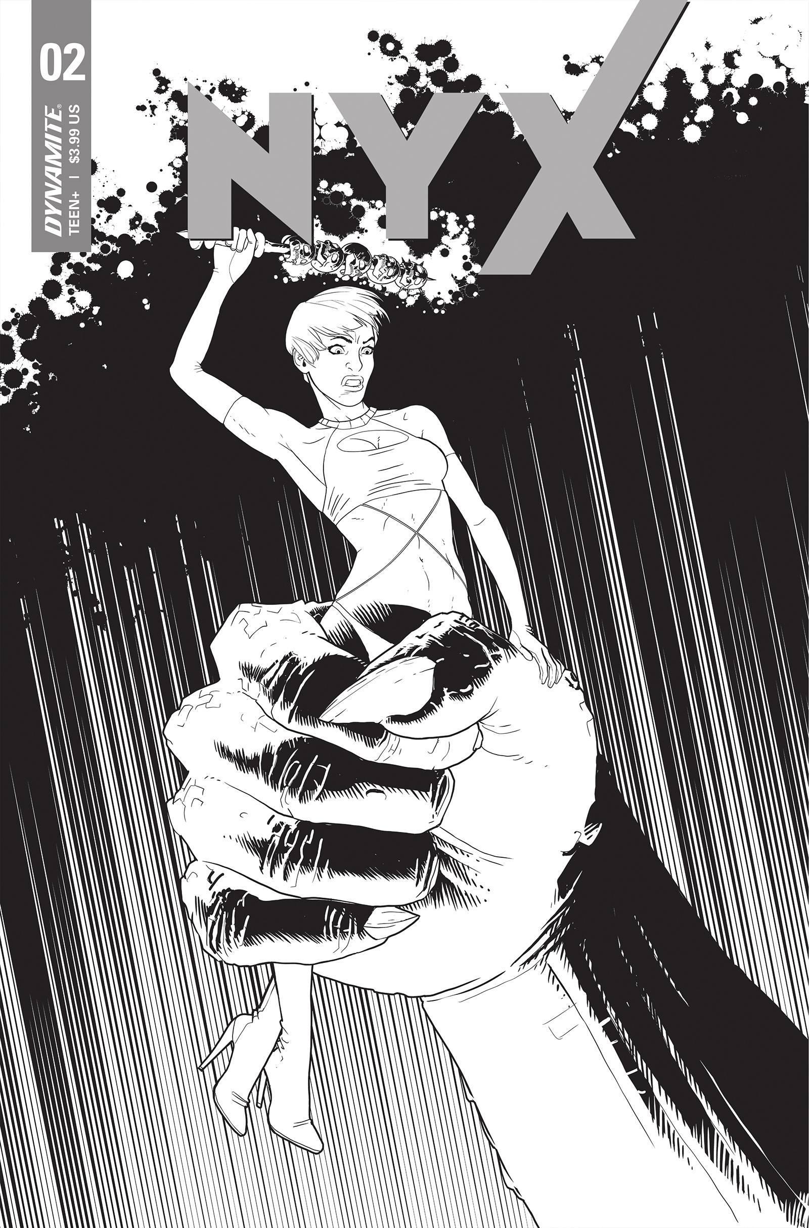NYX (DYNAMITE) #2 CVR E 10 COPY INCV MATTEONI B&W - Kings Comics
