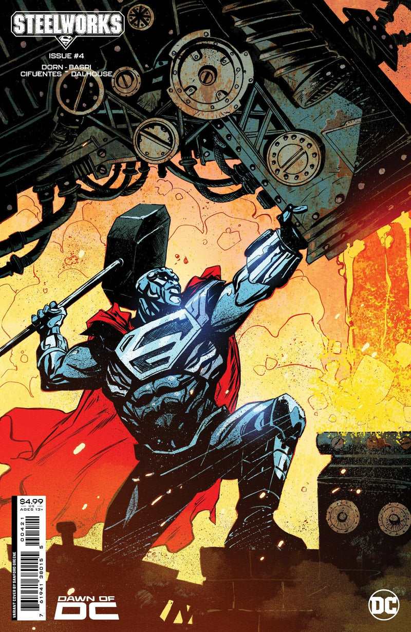 STEELWORKS (2023) #4 CVR B SANFORD GREENE CARD STOCK VAR