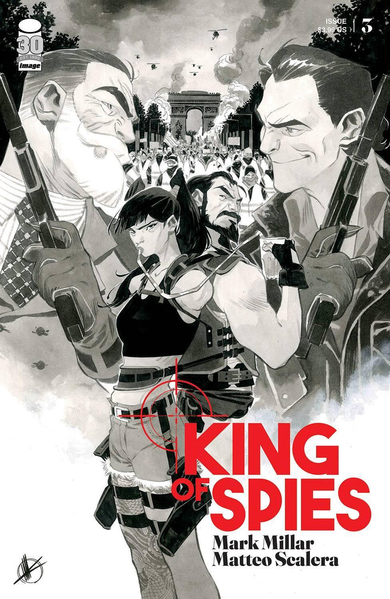 KING OF SPIES #3 CVR B SCALERA B&W