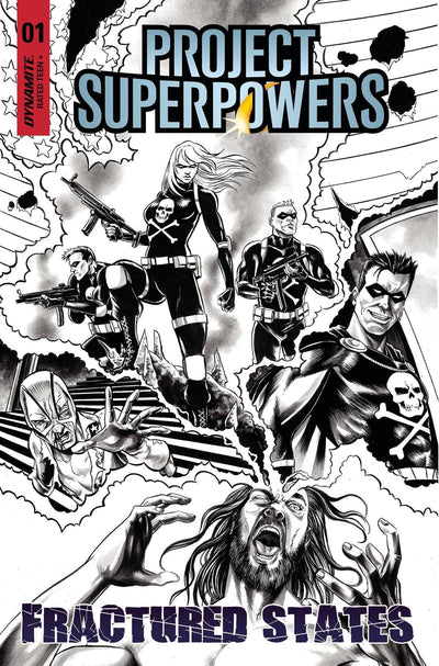 PROJECT SUPERPOWERS FRACTURED STATES #1 CVR H 20 COPY INCV ROOTH B&W
