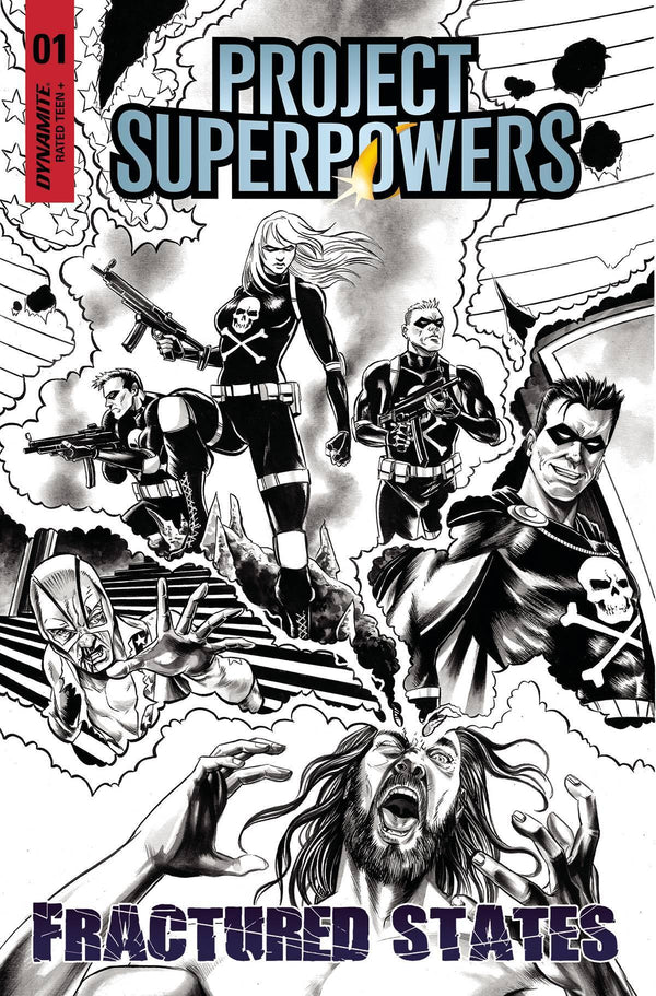 PROJECT SUPERPOWERS FRACTURED STATES #1 CVR H 20 COPY INCV ROOTH B&W