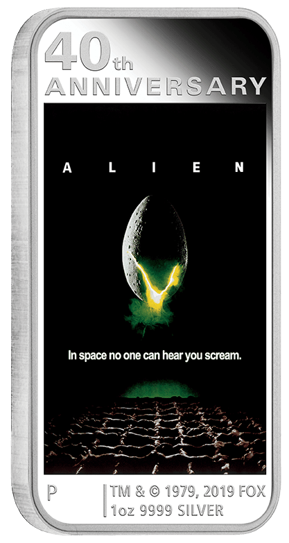 ALIEN 40TH ANNIVERSARY 2019 1oz SILVER PROOF COIN - Kings Comics