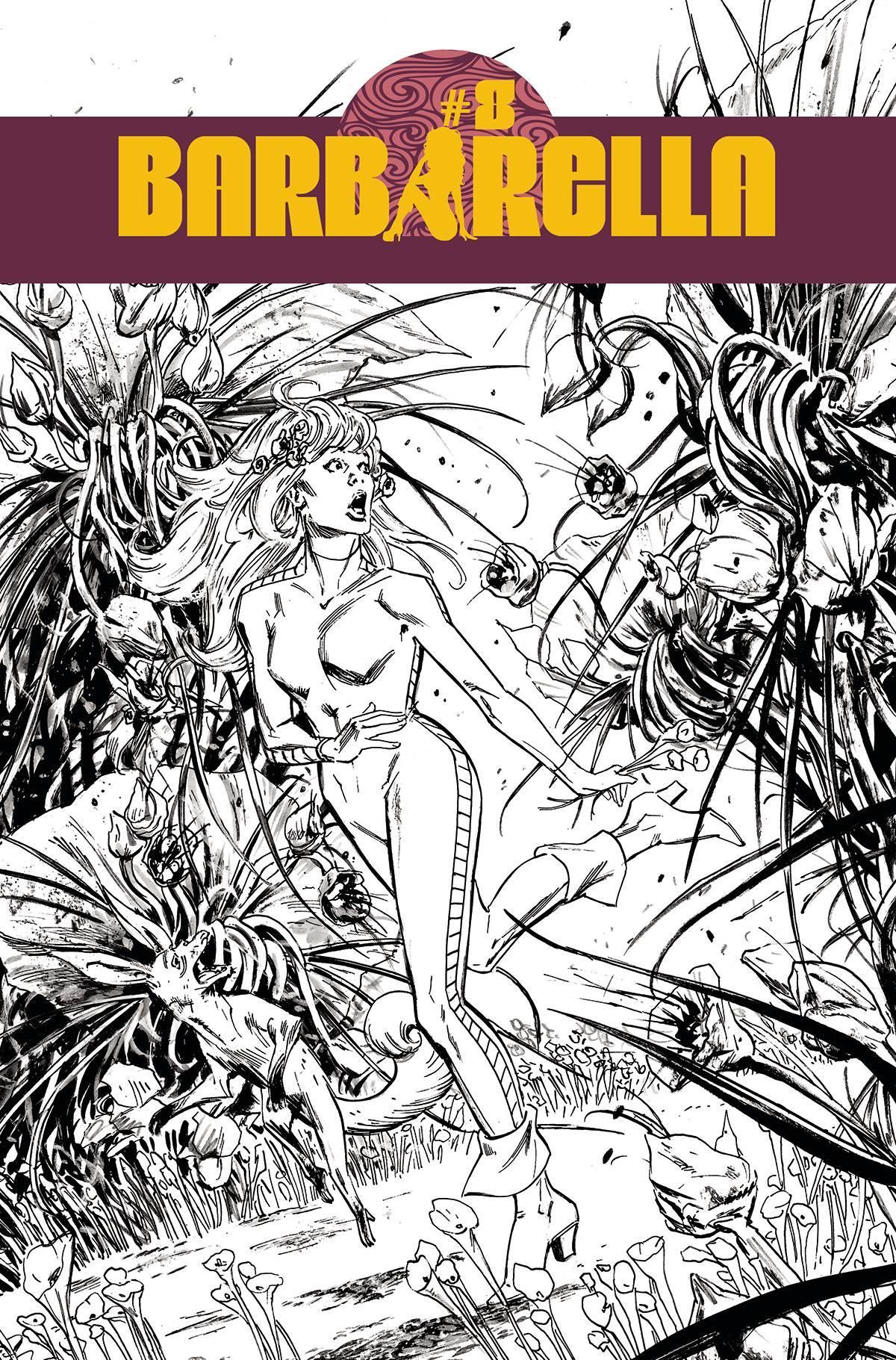 BARBARELLA VOL 2 #8 CVR F 10 COPY INCV GUICE B&W - Kings Comics