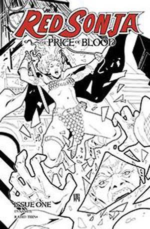 RED SONJA PRICE OF BLOOD #1 15 COPY GEOVANI B&W INCV
