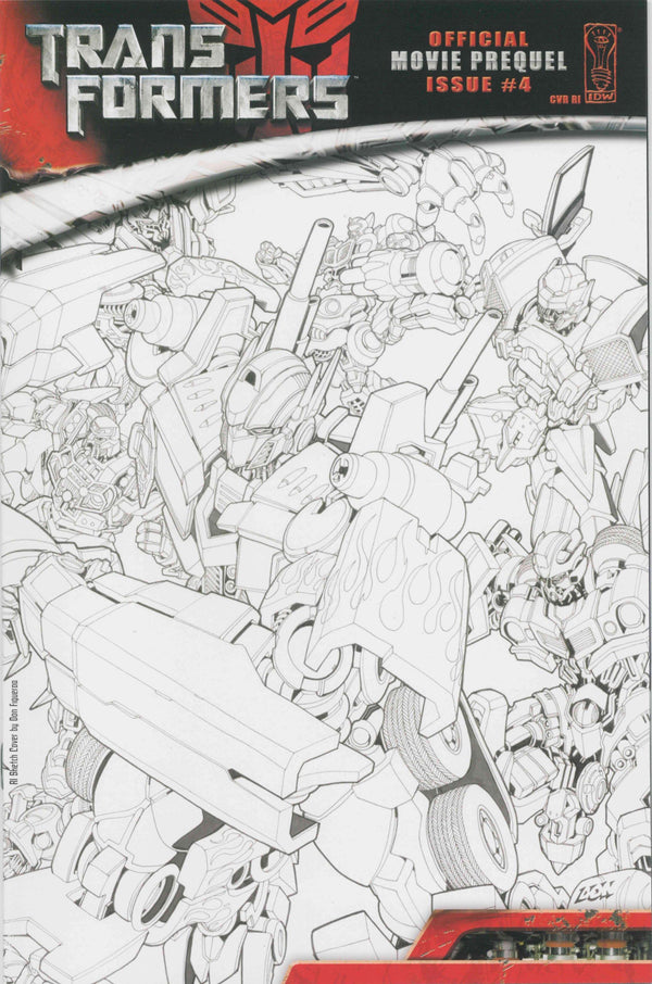 TRANSFORMERS MOVIE PREQUEL PRIME DIRECTIVE #4 10 COPY SKETCH INCV CVR