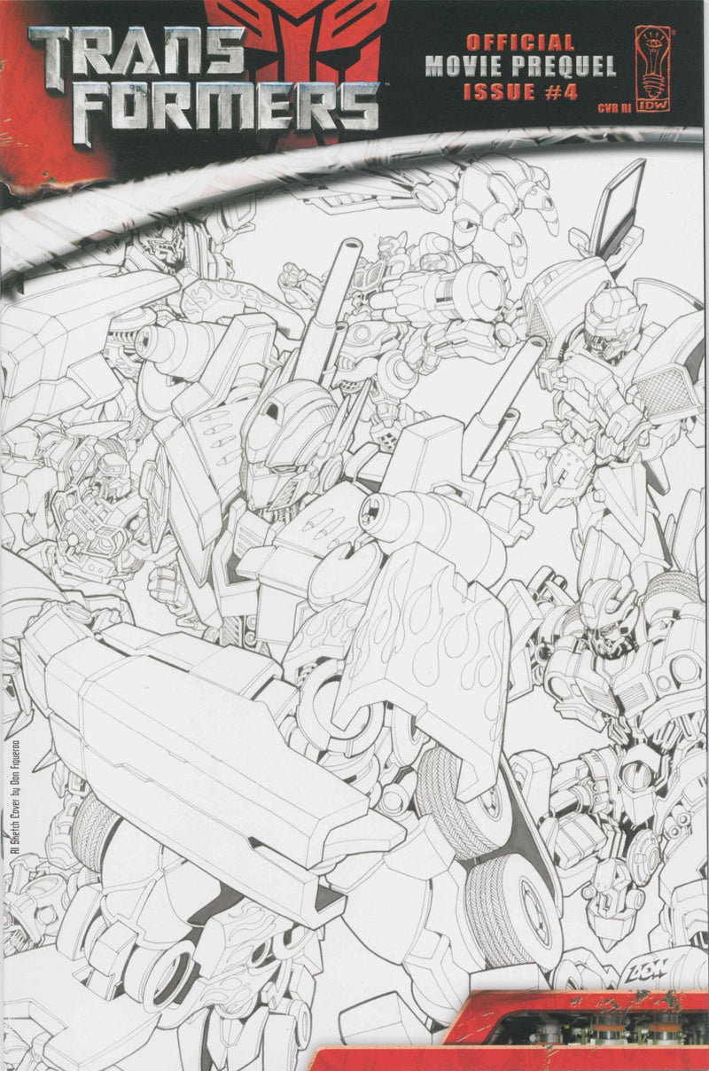 TRANSFORMERS MOVIE PREQUEL PRIME DIRECTIVE #4 10 COPY SKETCH INCV CVR