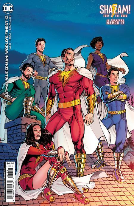 BATMAN SUPERMAN WORLDS FINEST (2022) #13 CVR C JESUS MERINO & ADRIANO LUCAS SHAZAM FURY OF THE GODS MOVIE CARD STOCK VAR