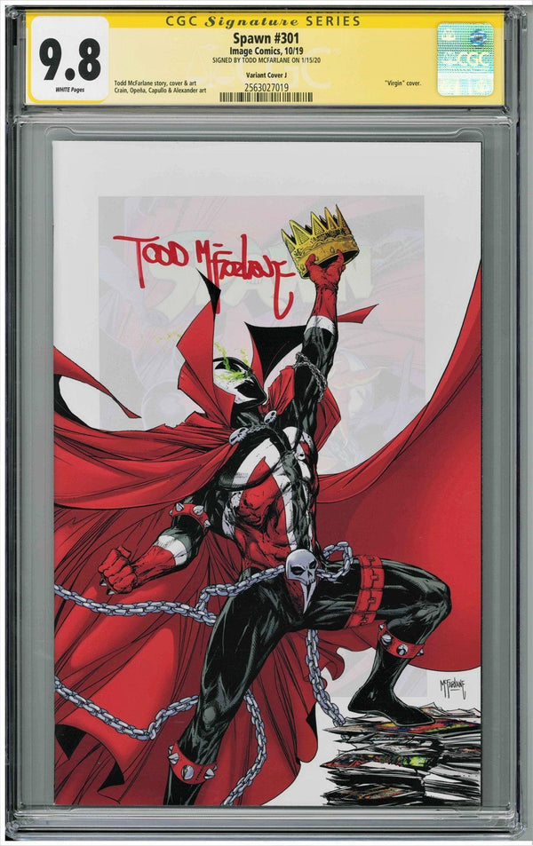 CGC SPAWN #301 VARIANT COVER J (9.8) SIGNATURE SERIES - SIGNED BY TODD MCFARLANE