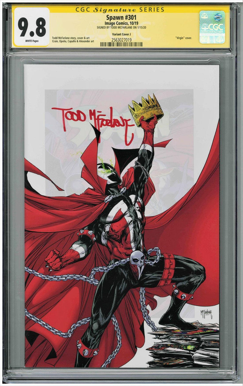 CGC SPAWN #301 VARIANT COVER J (9.8) SIGNATURE SERIES - SIGNED BY TODD MCFARLANE