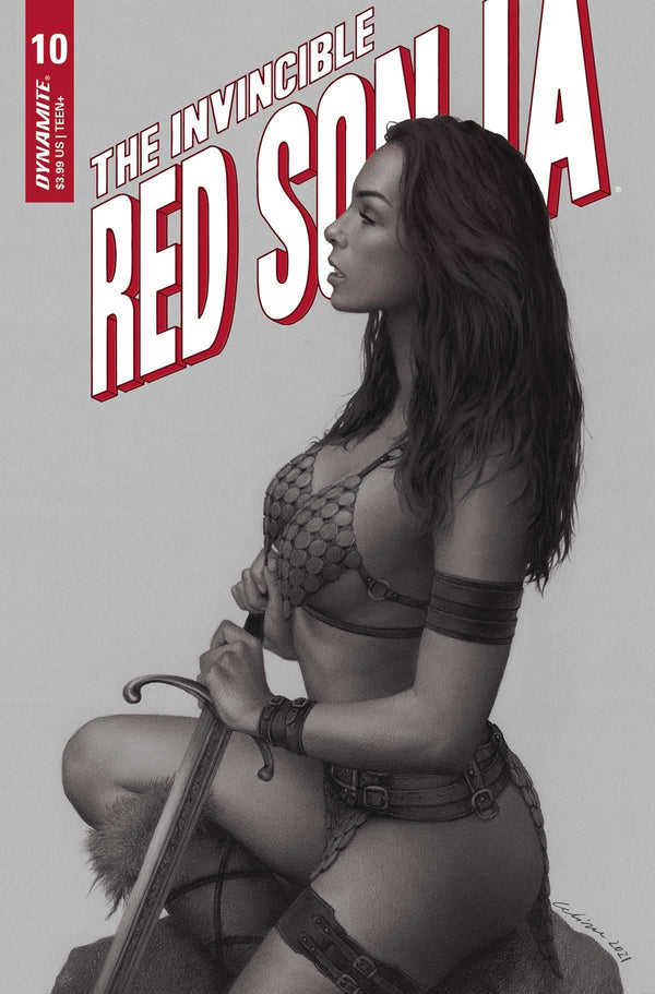 INVINCIBLE RED SONJA #10 CVR S 10 COPY FOC INCV CELINA B&W