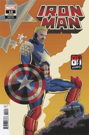 IRON MAN VOL 6 #10 CASSADAY CAPTAIN AMERICA 80TH VAR
