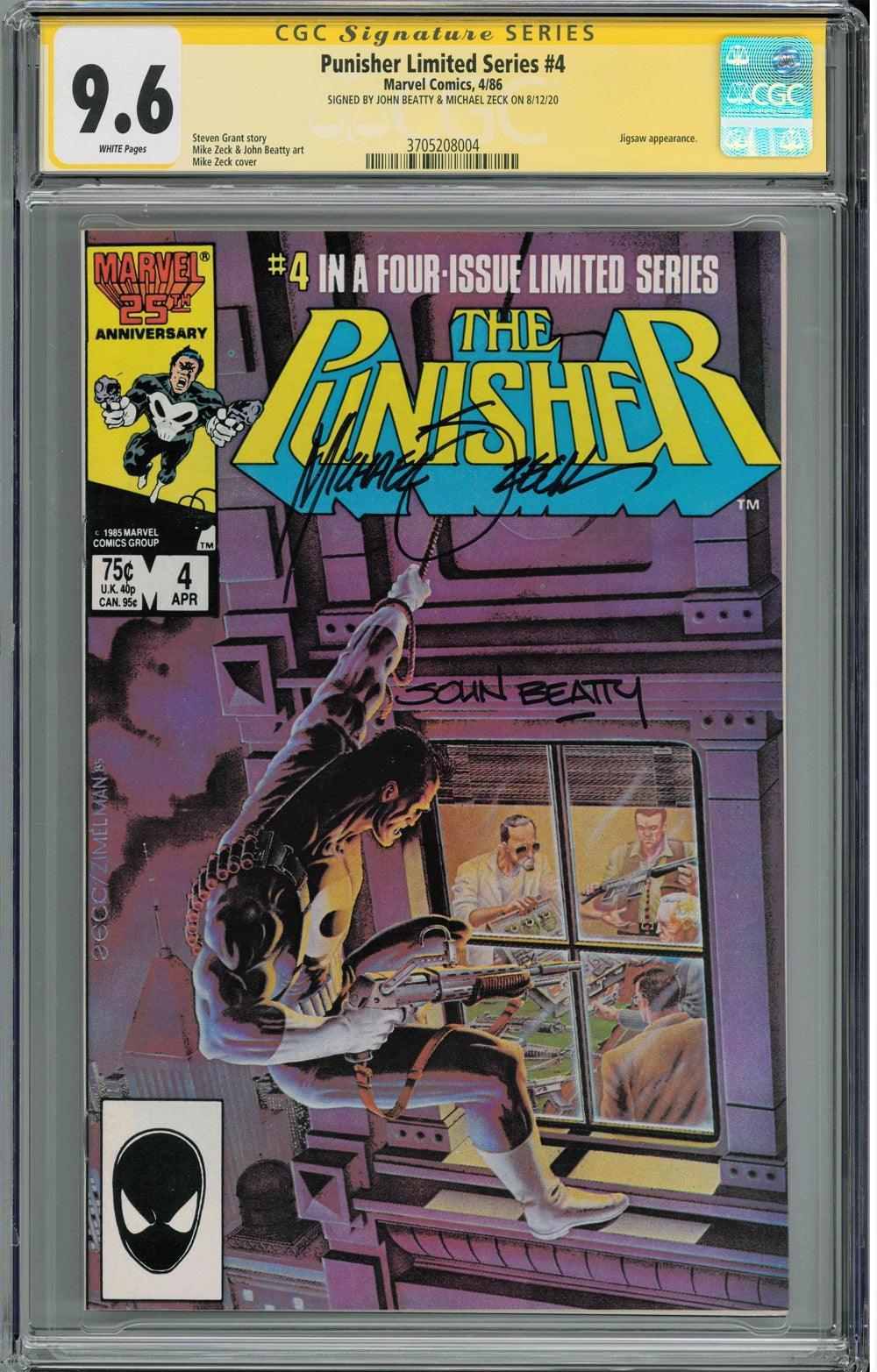 CGC PUNISHER LIMITED SERIES SET #1-5 (9.8) (9.4) (9.4) (9.6) (9.6) SIGNATURE SERIES - SIGNED BY JOHN BEATTY & MIKE ZECK - Kings Comics