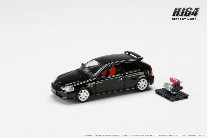 HOBBY JAPAN 1/64 HONDA CIVIC TYPE R (EK9) STARLIGHT BLACK PEARL