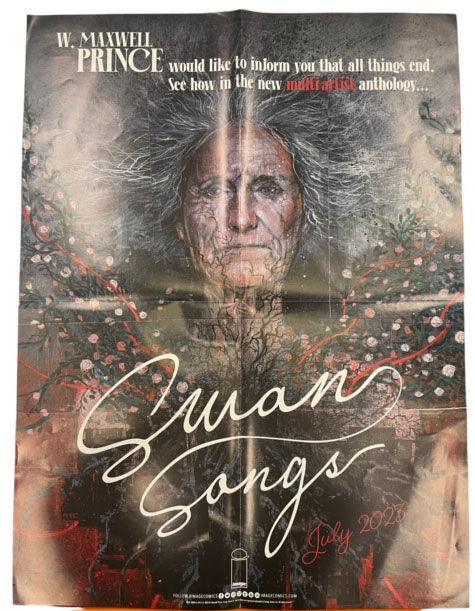 SWAN SONGS / PRINCE BACKLIST FOLDED PROMO POSTER