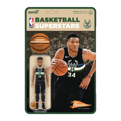 NBA W3 BUCKS GIANNIS ANTETOKOUNMPO BLACK JERSEY REACTION FIG