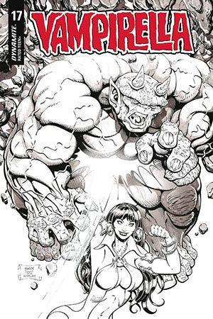 VAMPIRELLA VOL 8 #17 25 COPY ROBSON HOMAGE B&W FOC INCV