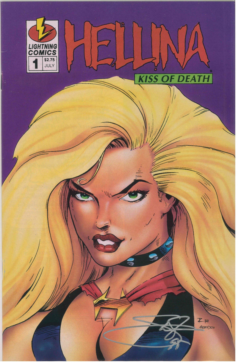 HELLINA KISS OF DEATH (1995) #1 - SIGNED WITH COA