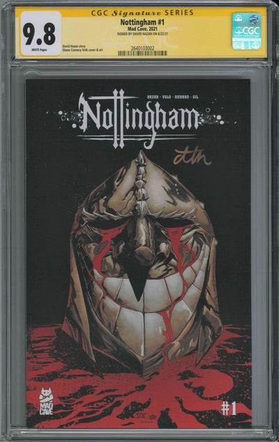 CGC NOTTINGHAM #1 (9.8) SIGNATURE SERIES - SIGNED BY DAVID HAZAN - MAD CAVE